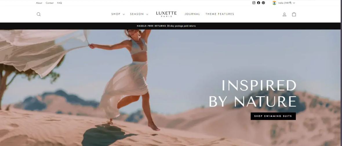 Sample Shopify store layout 1